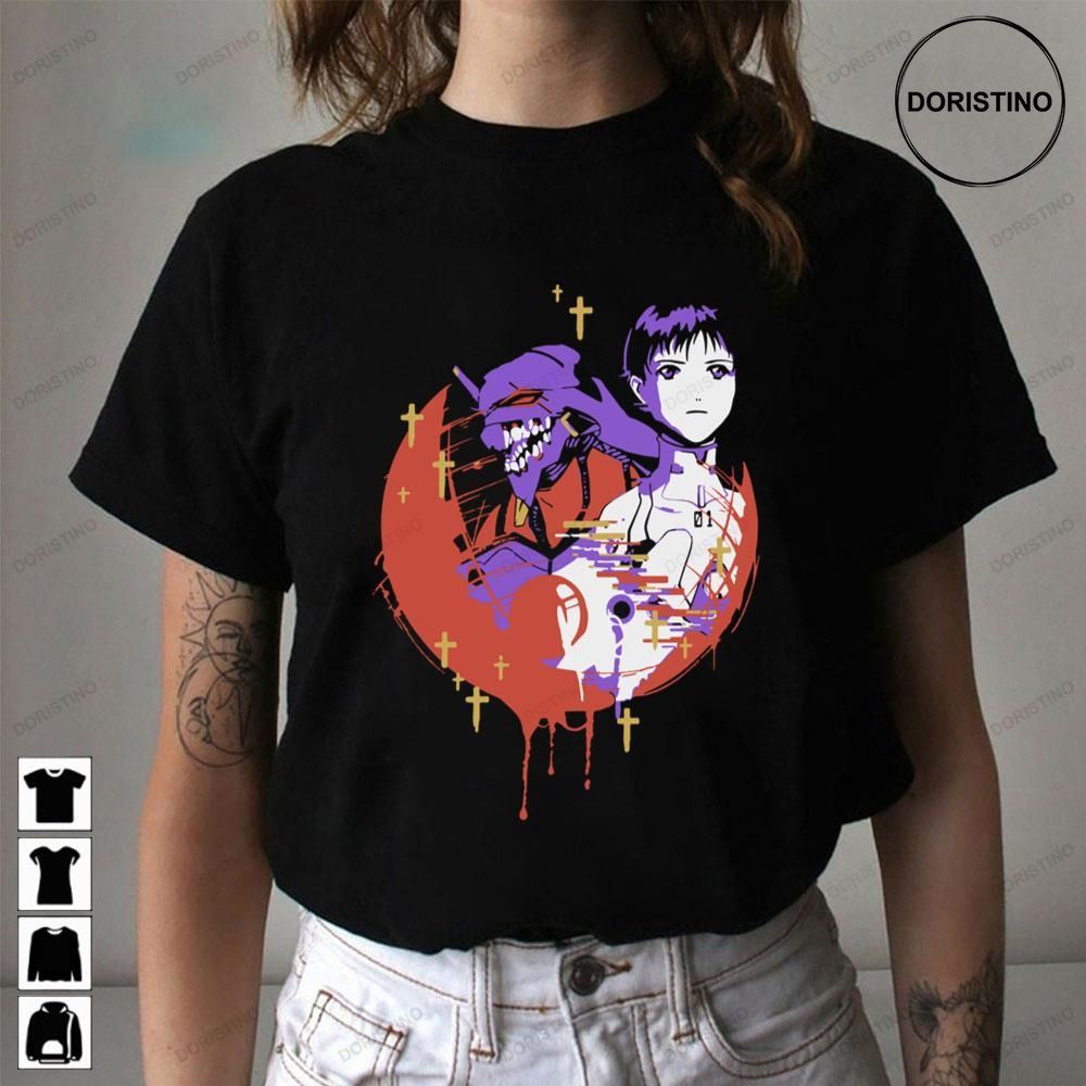 Retro Neon Genesis Evangelion Awesome Shirts